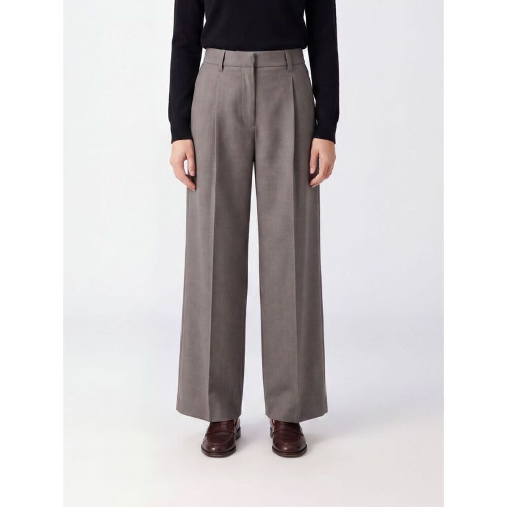 Filippa K Women High-Waisted Pleated Wide-Leg Trousers Filippa K In A Wool Blend